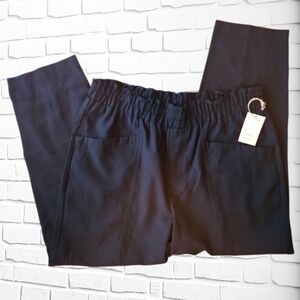 a new day Black Elastic Waist Pull-On Pants with Pockets